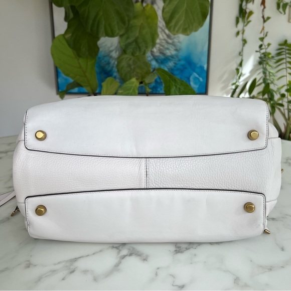 COACH 1941 Harmony Hobo In Colorblock Leather With Snakeskin Detail 69074 Chalk - Picture 5 of 16